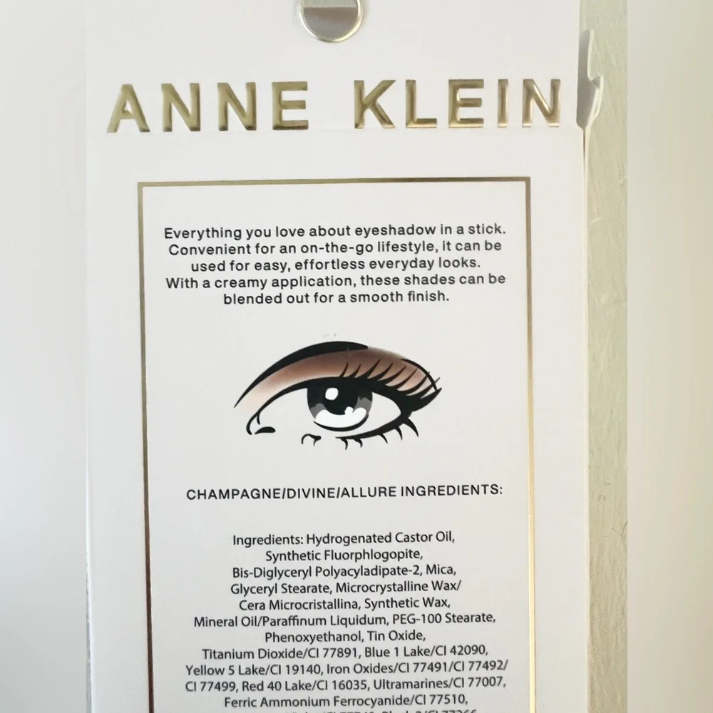 NWT Anne Klein Eyeshadow Crayon Duo Champagne & Allure Shimmer Eye Color